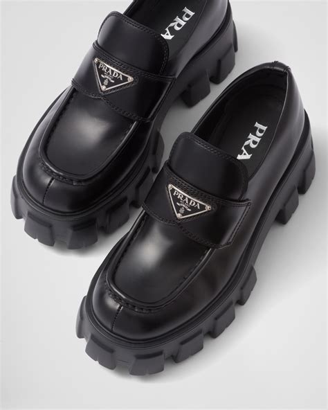 prada logo loafer womens|platform loafers women Prada.